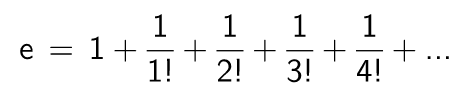Eulersche Zahl als unendliche Reihe